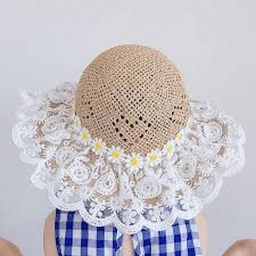 تصویر 3 از کلاه حصیری بچه‌ گانه با بند قابل تنظیم